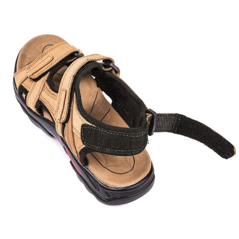 Sandalias De Exterior De Suela Suave Informal Antideslizantes De Cuero Genuino Para Hombre