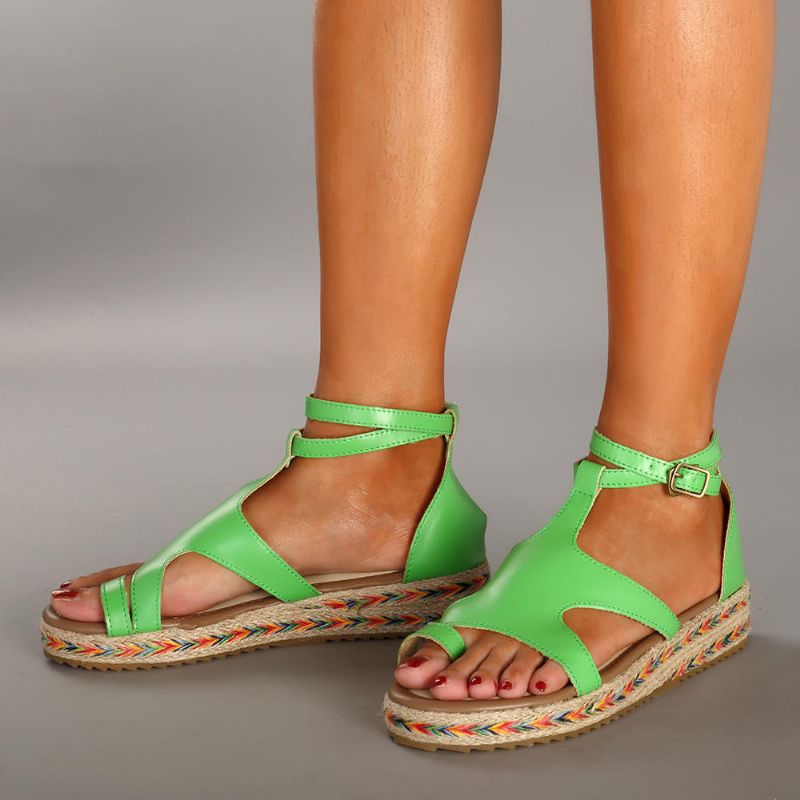 Sandalias De Gladiador Romanas Zapatos De Mujer Con Plataforma De Cuñas De Verano