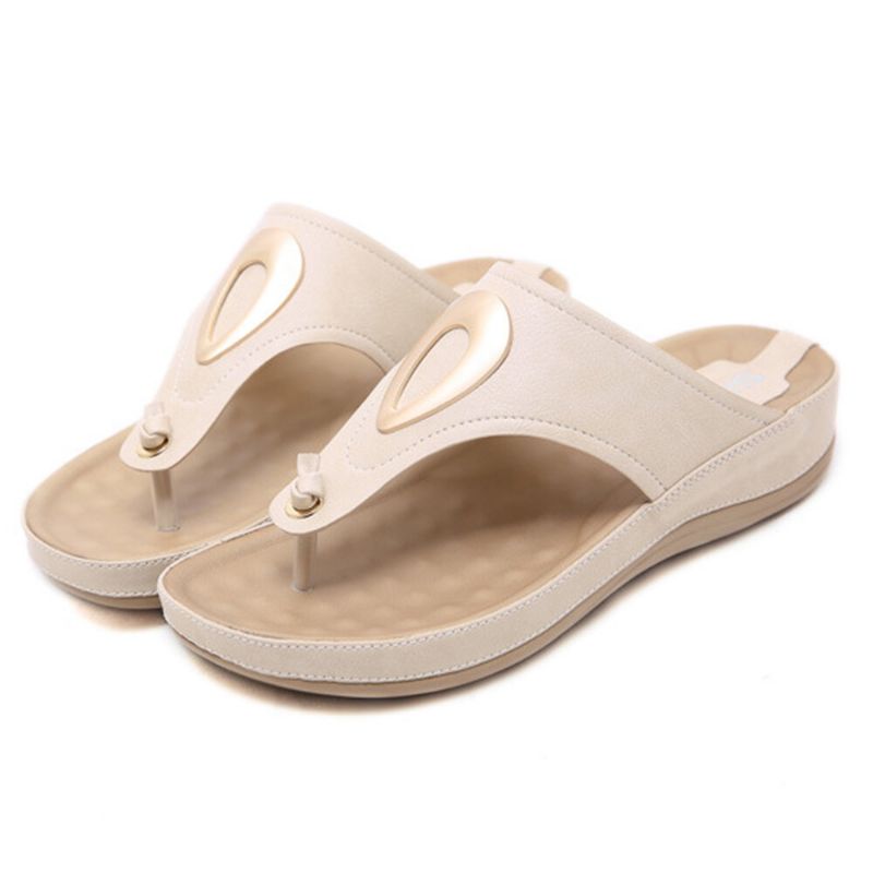 Sandalias Informales Con Chanclas Con Punta De Clip Para Mujer