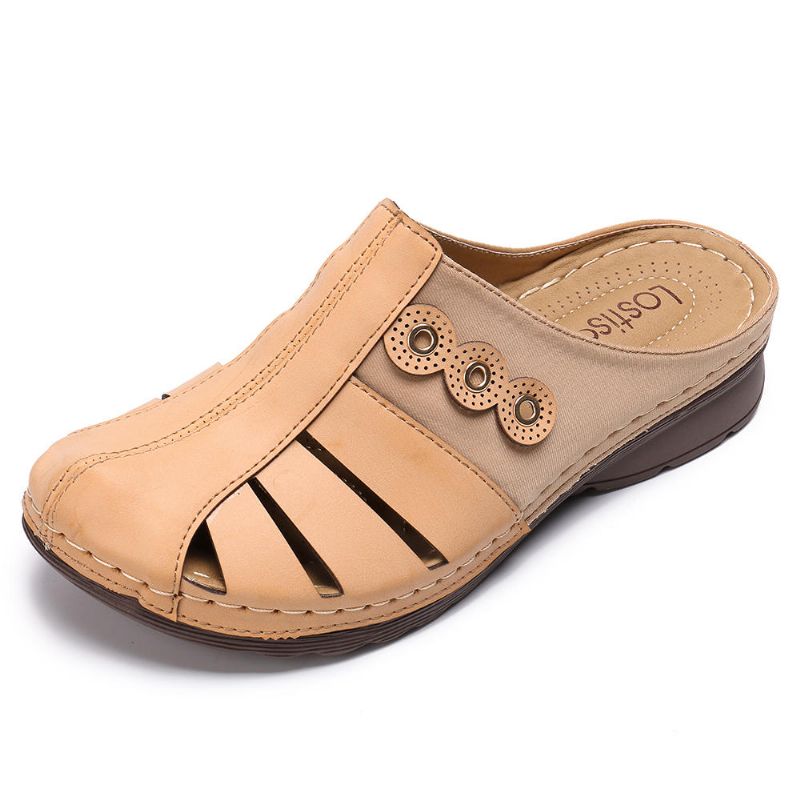 Sandalias Informales Suaves Y Transpirables Huecas Ligeras Para Mujer