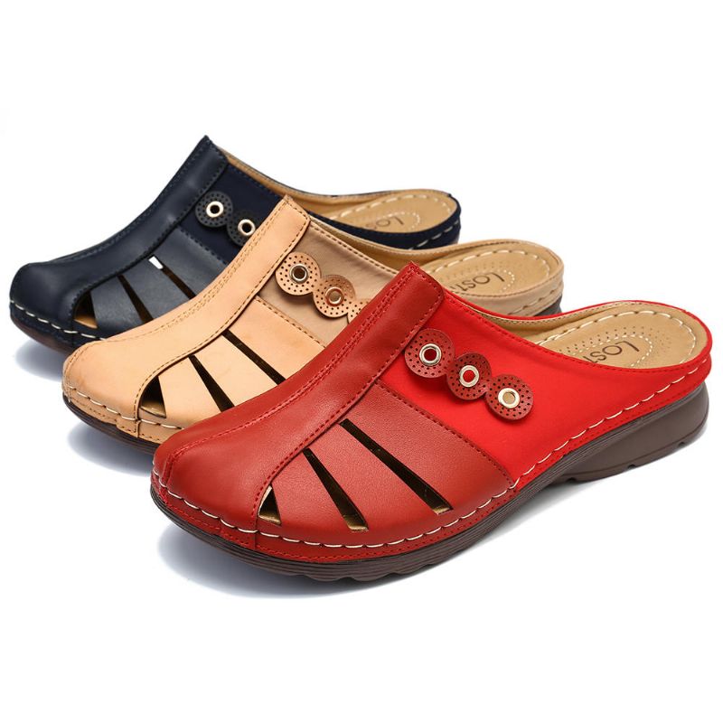 Sandalias Informales Suaves Y Transpirables Huecas Ligeras Para Mujer