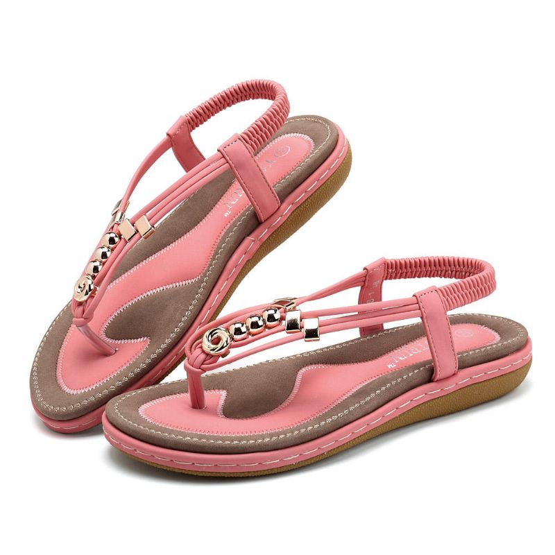 Sandalias Planas Casuales Cómodas Bohemias Para Mujer