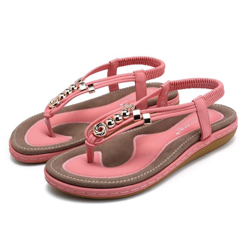 Sandalias Planas Casuales Cómodas Bohemias Para Mujer