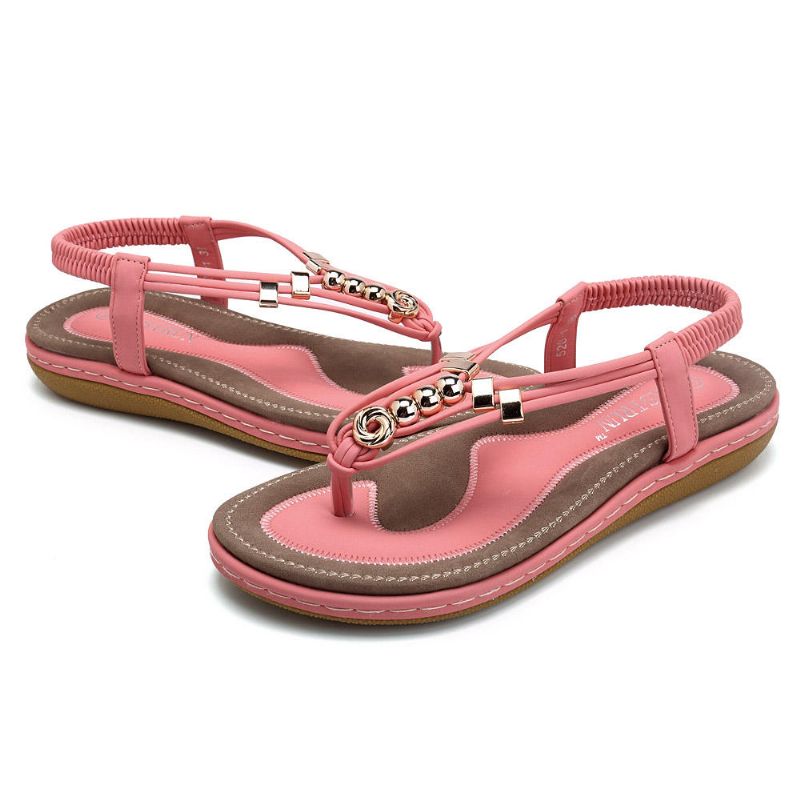 Sandalias Planas Casuales Cómodas Bohemias Para Mujer