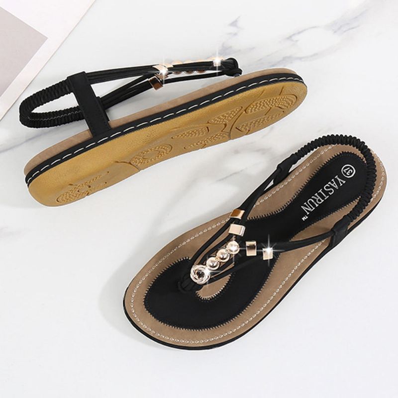 Sandalias Planas Casuales Cómodas Bohemias Para Mujer