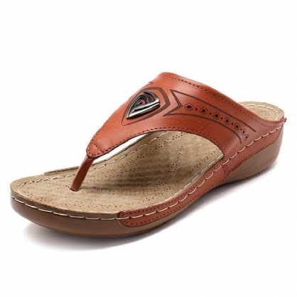 Sandalias Planas Con Chanclas De Playa Informales Suaves Para Mujer