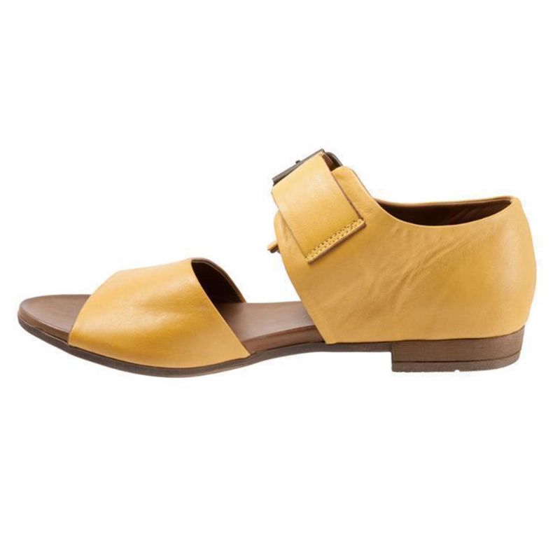 Sandalias Planas Con Hebilla Casual Peep Toe De Roma De Gran Tamaño