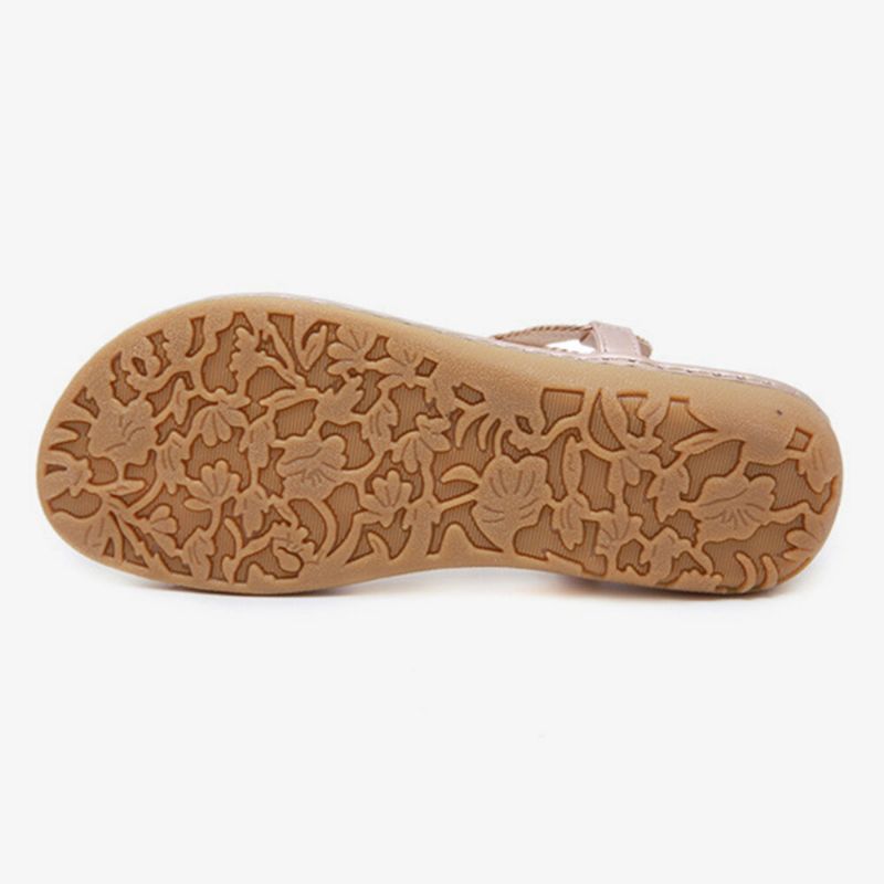 Sandalias Planas De Playa De Verano Informal Con Suela Suave Y Hebilla Con Punta De Clip Para Mujer