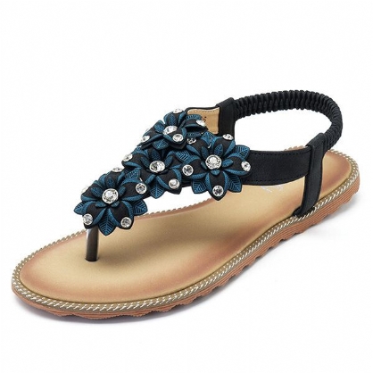 Sandalias Planas Suaves De Playa Informal Bohemia Para Mujer