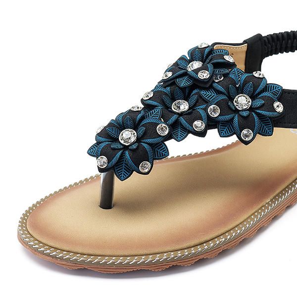 Sandalias Planas Suaves De Playa Informal Bohemia Para Mujer