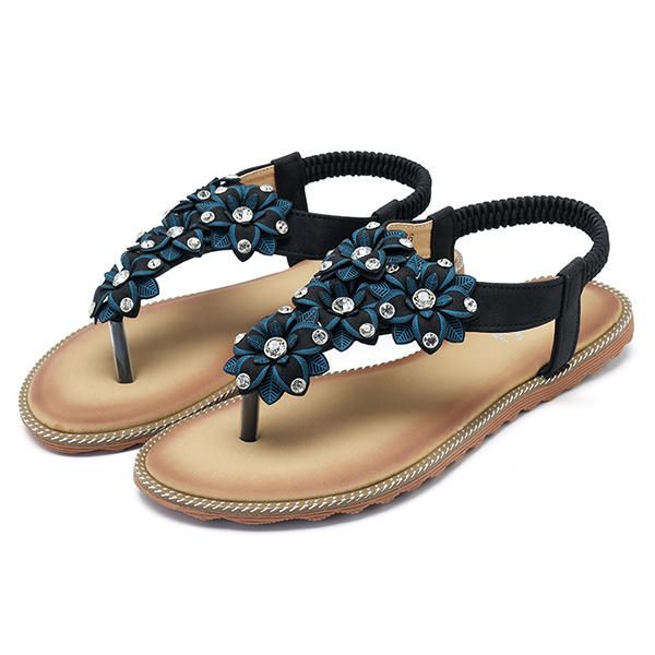 Sandalias Planas Suaves De Playa Informal Bohemia Para Mujer