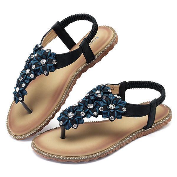 Sandalias Planas Suaves De Playa Informal Bohemia Para Mujer