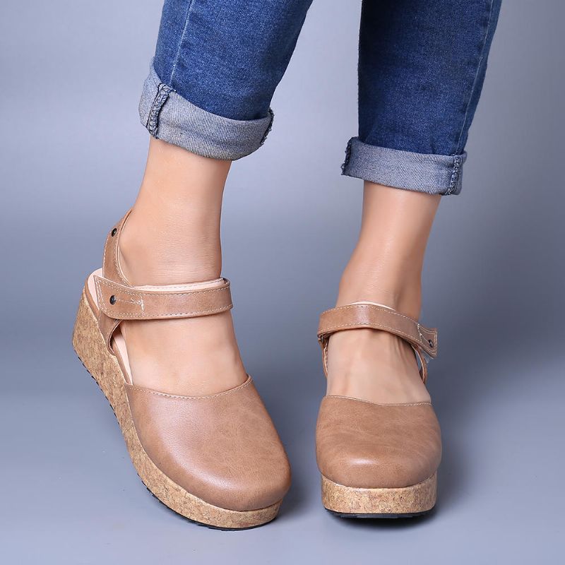 Sandalias De Plataforma Casual De Moda De Mujer De Gran Tamaño