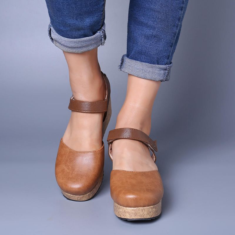 Sandalias De Plataforma Casual De Moda De Mujer De Gran Tamaño