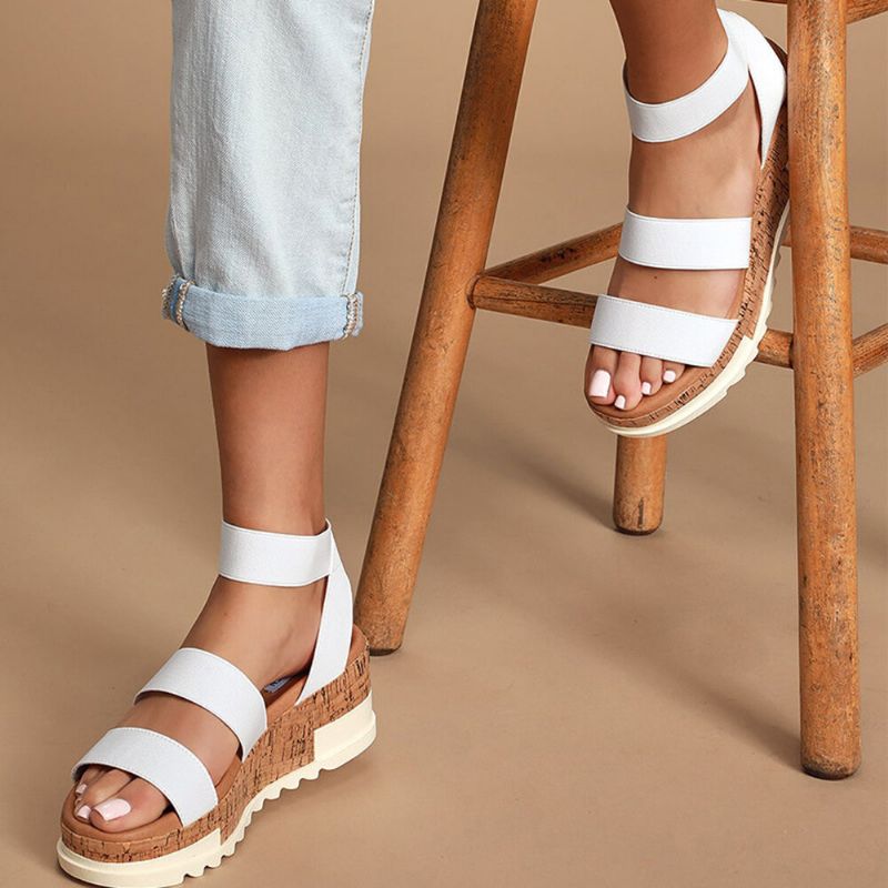 Sandalias De Plataforma De Color Sólido Para Mujer