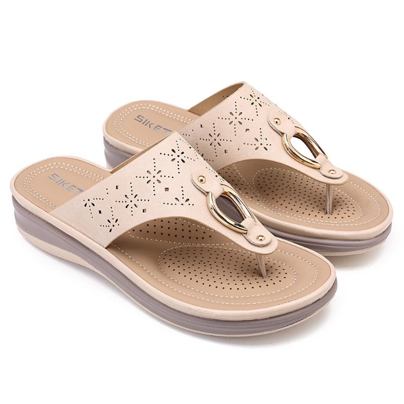 Sandalias De Playa Con Chanclas Bohemias Para Mujer