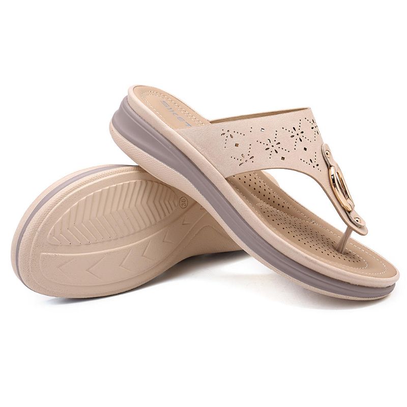 Sandalias De Playa Con Chanclas Bohemias Para Mujer