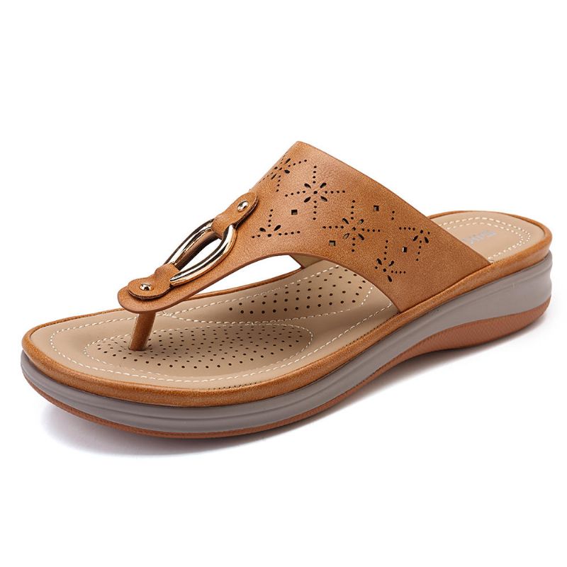 Sandalias De Playa Con Chanclas Bohemias Para Mujer