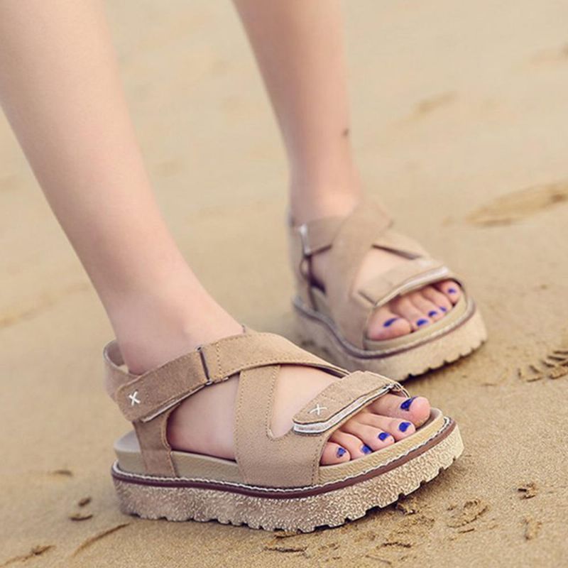 Sandalias De Playa Con Lazo De Gancho Informal De Verano Para Mujer