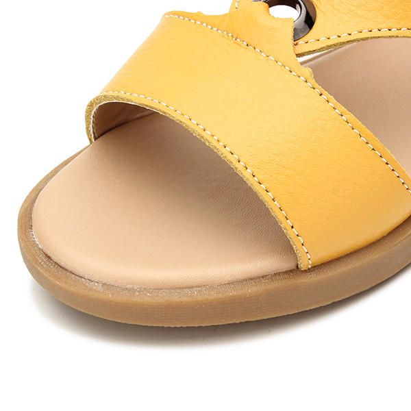 Sandalias De Playa Elegantes De Verano Para Mujer Zapatillas Planas Sin Cordones Transpirables