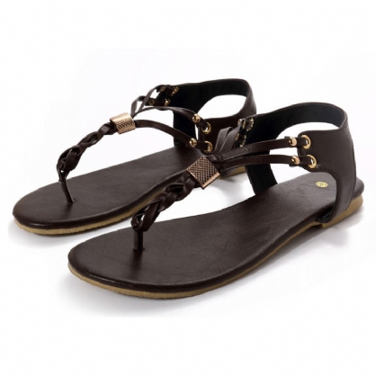 Sandalias De Playa Informales De Metal Suave Para Mujer