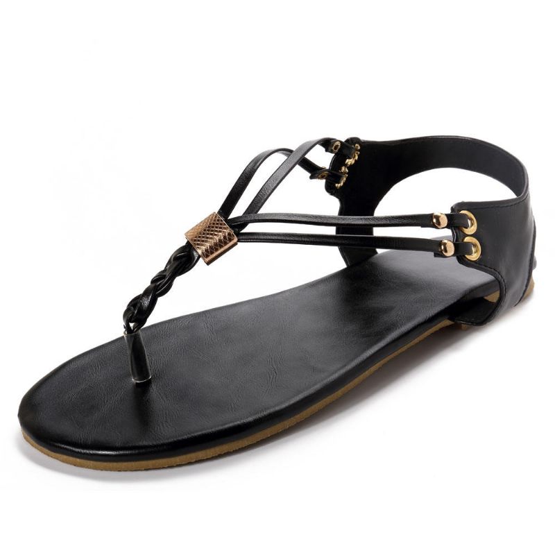 Sandalias De Playa Informales De Metal Suave Para Mujer