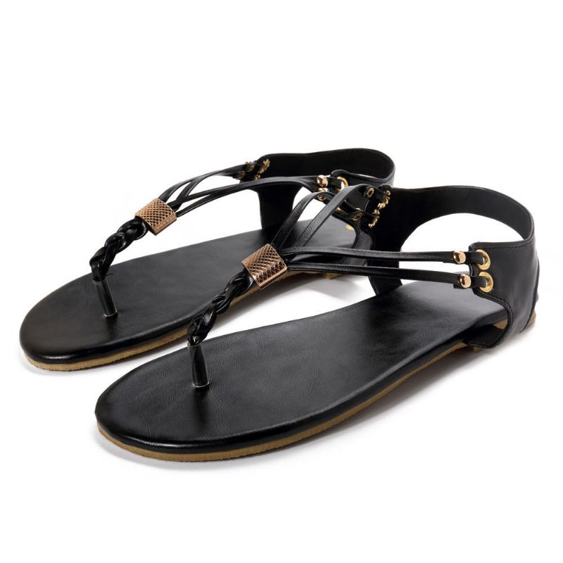 Sandalias De Playa Informales De Metal Suave Para Mujer