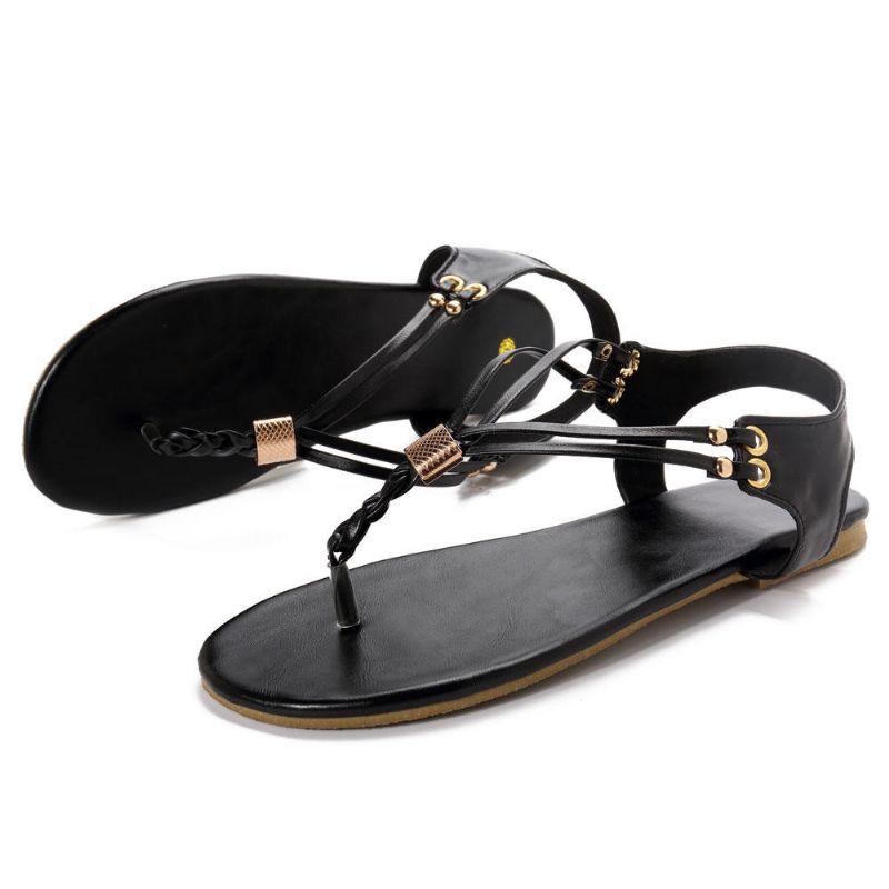 Sandalias De Playa Informales De Metal Suave Para Mujer