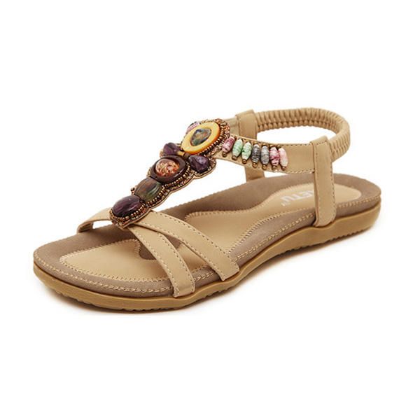 Sandalias De Playa De Ocio De Verano Para Mujer Zapatos Elegantes Con Punta Abierta Sandalias Planas Casuales