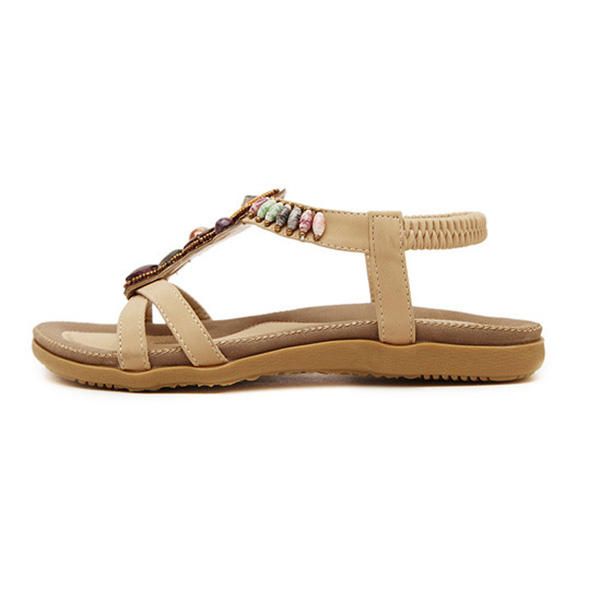 Sandalias De Playa De Ocio De Verano Para Mujer Zapatos Elegantes Con Punta Abierta Sandalias Planas Casuales