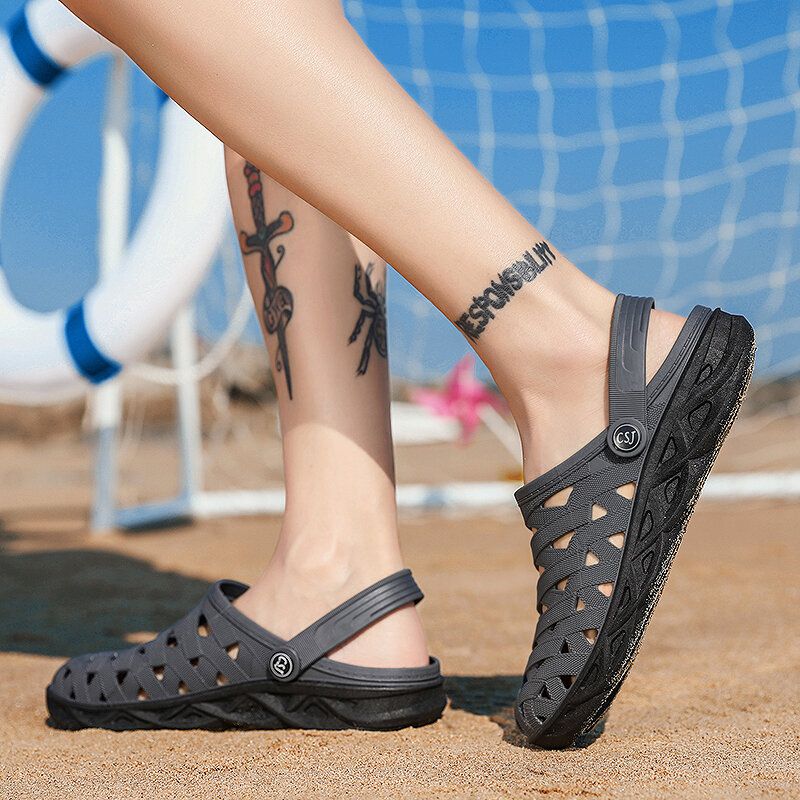 Sandalias De Playa Para Caminar Suaves Informales Huecas Y Transpirables Para Hombres