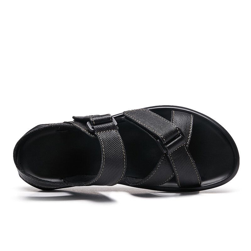 Sandalias De Playa De Piel De Vaca Con Plantilla Suave Informal Clásica Para Hombre