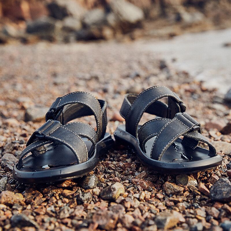 Sandalias De Playa De Piel De Vaca Con Plantilla Suave Informal Clásica Para Hombre