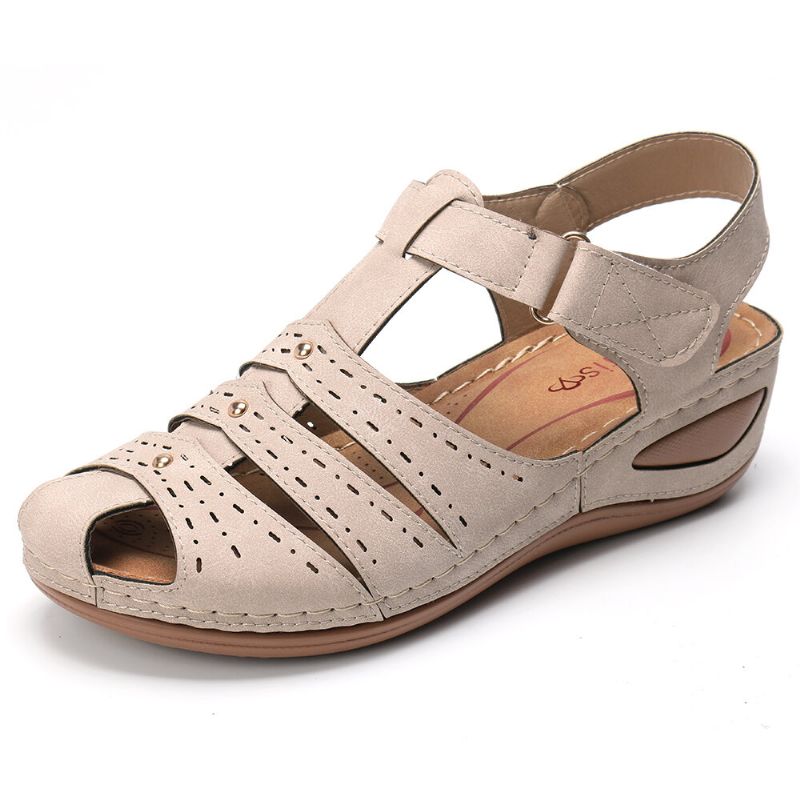 Sandalias Suaves Con Remaches Ligeros Gladiator Hook Loop