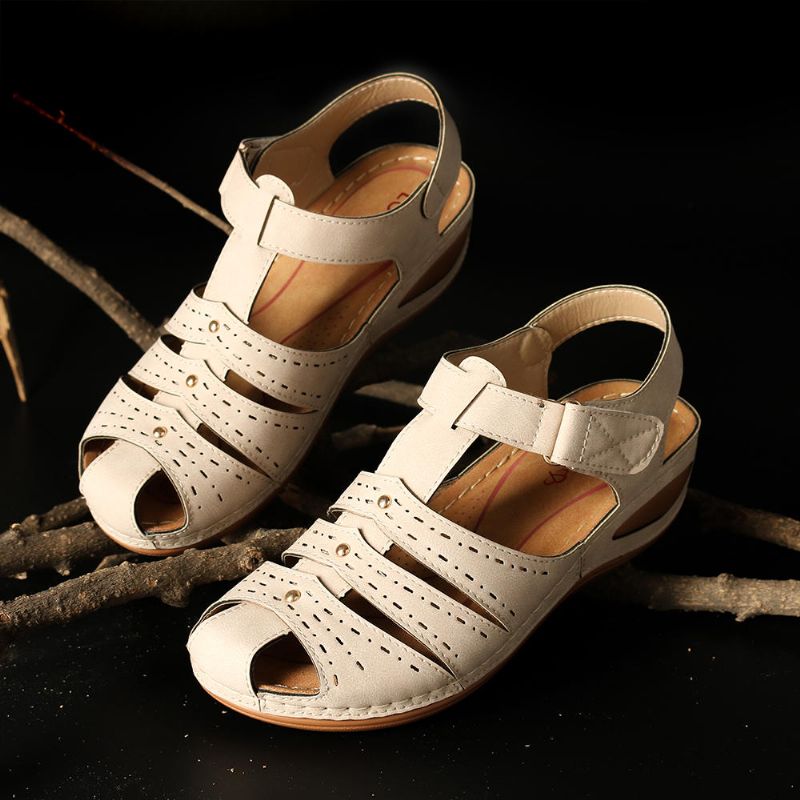 Sandalias Suaves Con Remaches Ligeros Gladiator Hook Loop