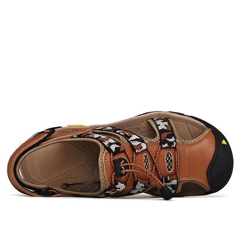 Soft Sole Outdoor Hollow Out Senderismo Camuflaje Band Sandalias De Playa Para Hombres