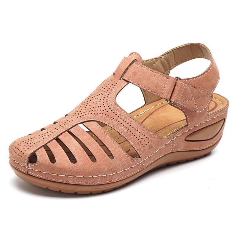 Zapatos Casuales Ligeros Para Mujer Sandalias De Suela Blanda Ahuecadas