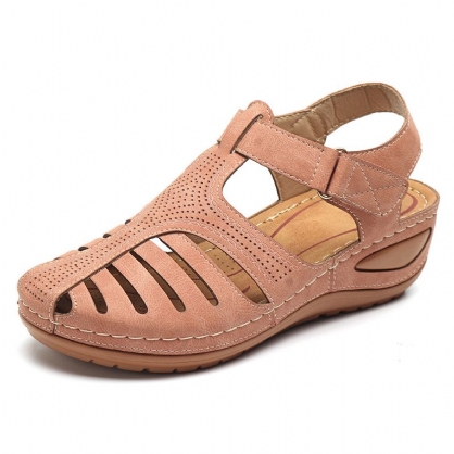 Zapatos Casuales Ligeros Para Mujer Sandalias De Suela Blanda Ahuecadas