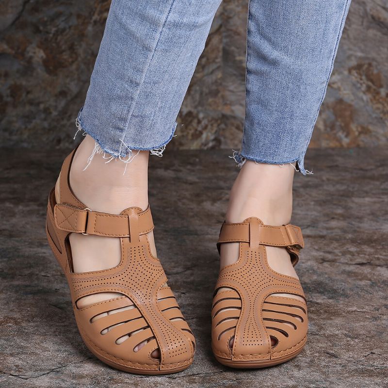 Zapatos Casuales Ligeros Para Mujer Sandalias De Suela Blanda Ahuecadas