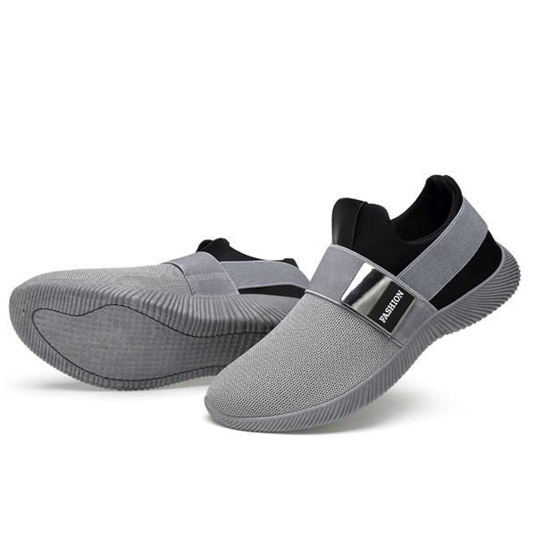 Hombres Casual Tela Elástica Slip On Athletic Sneakers Calzado Deportivo