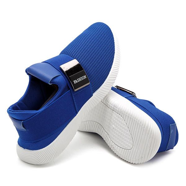 Hombres Casual Tela Elástica Slip On Athletic Sneakers Calzado Deportivo