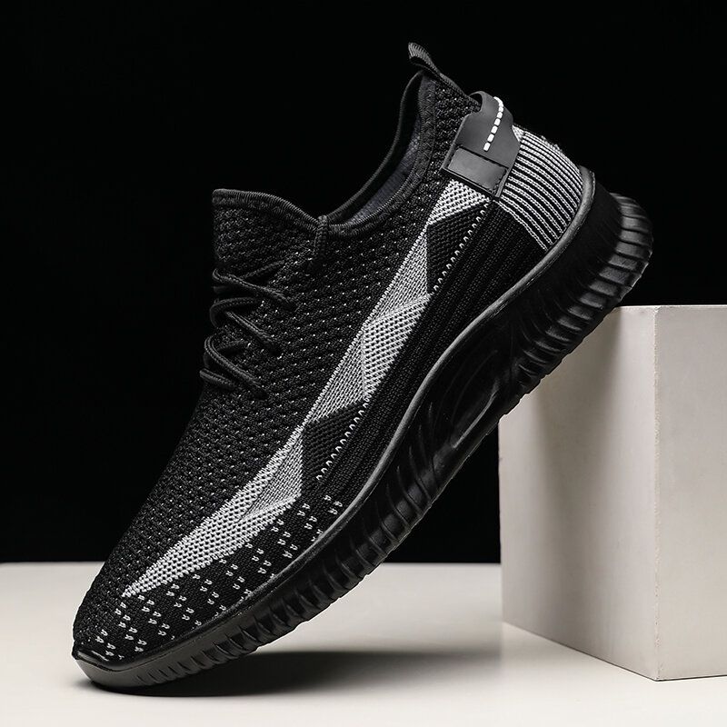 Hombres Cómodas Zapatillas Deportivas Breathbale Con Cordones Para Correr Zapatos Para Caminar