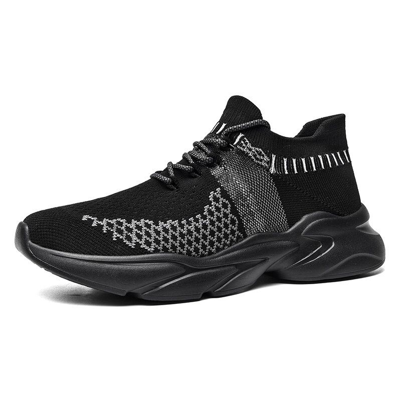 Hombres Sport Kintted Fabric Transpirable Suave Cómodo Calcetín Para Correr Zapatillas De Deporte