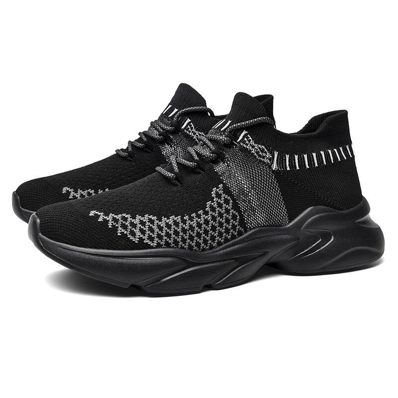 Hombres Sport Kintted Fabric Transpirable Suave Cómodo Calcetín Para Correr Zapatillas De Deporte