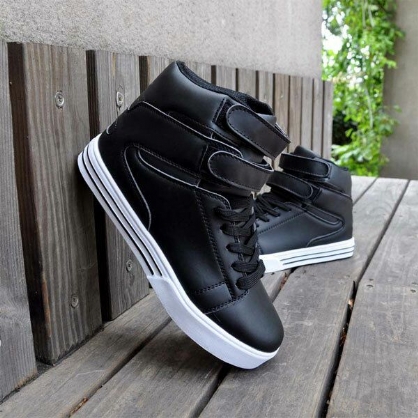 New Men Style British Fashion High Top Transpirable Casual Outdoor Pu Antideslizante Zapatos Deportivos