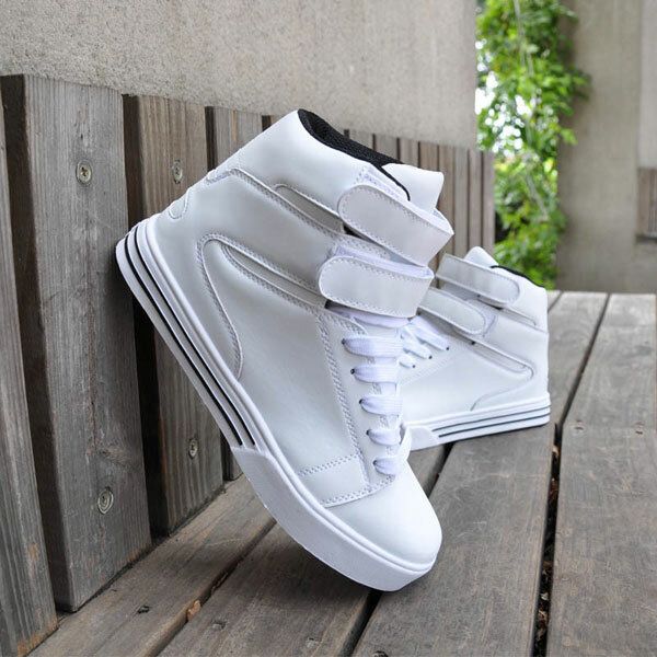 New Men Style British Fashion High Top Transpirable Casual Outdoor Pu Antideslizante Zapatos Deportivos