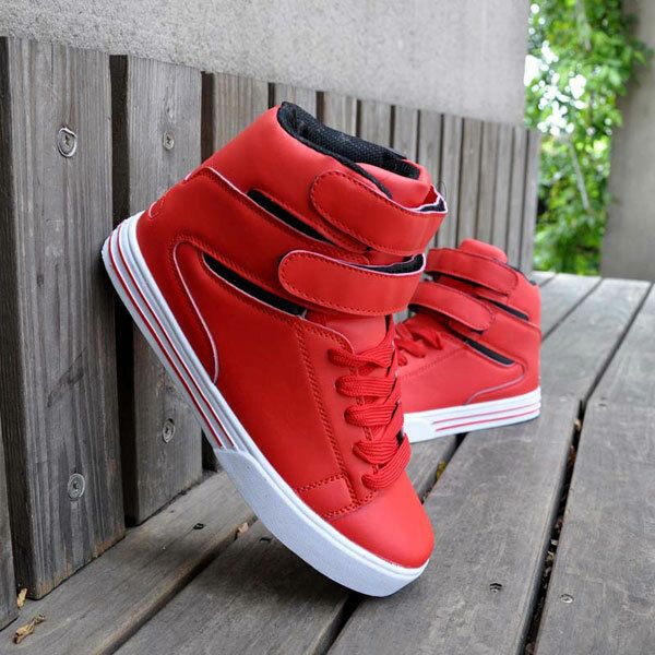 New Men Style British Fashion High Top Transpirable Casual Outdoor Pu Antideslizante Zapatos Deportivos