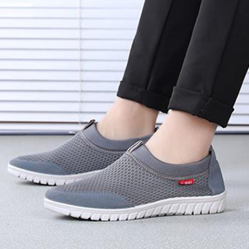 Zapatillas De Correr Para Caminar Suaves Informales De Malla Transpirable Para Hombres