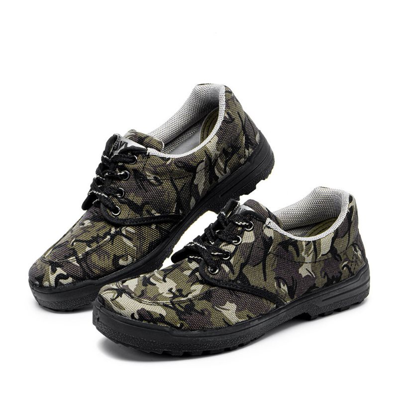 Zapatillas De Deporte De Camuflaje Para Hombre Zapatos De Estilo De Trabajo Suaves Y Transpirables Antideslizantes