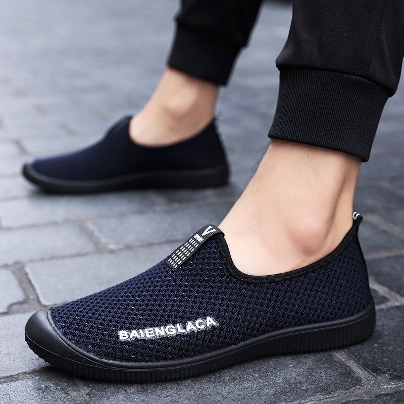 Zapatillas De Deporte Casuales Para Caminar Con Tela De Malla Transpirable Suave Y Cómoda Para Hombres